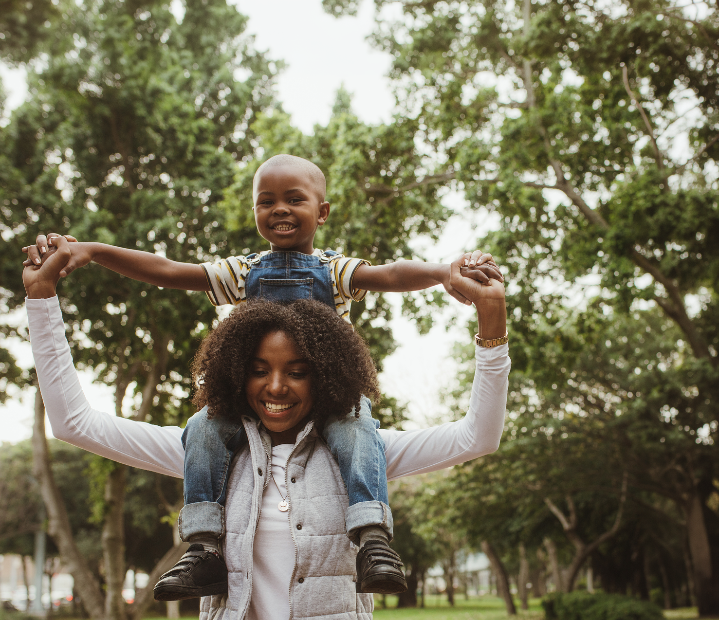 Mother and child enjoying time outdoors