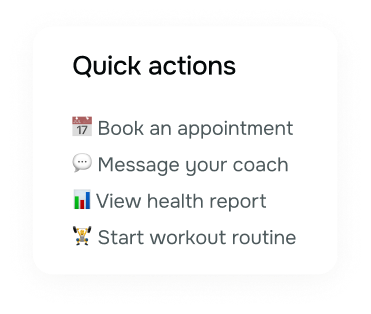 Quick actions